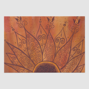 Abstract Sunflower Pattern Tissue Paper