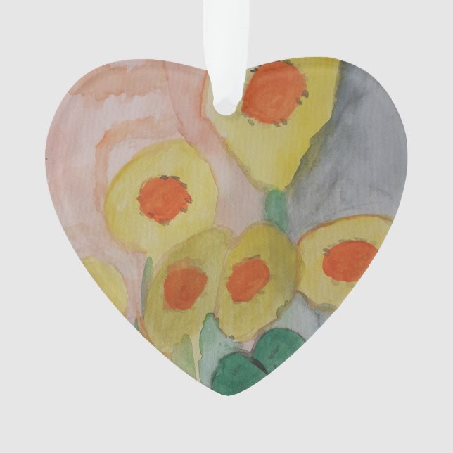 Abstract Sunflowers Acrylic Ornament (Front)