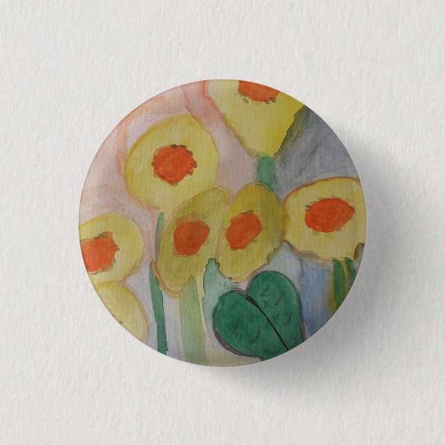 Abstract Sunflowers Badge (Front)