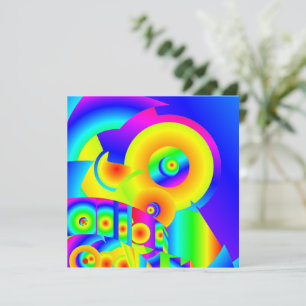 Abstract Sunflowers Card