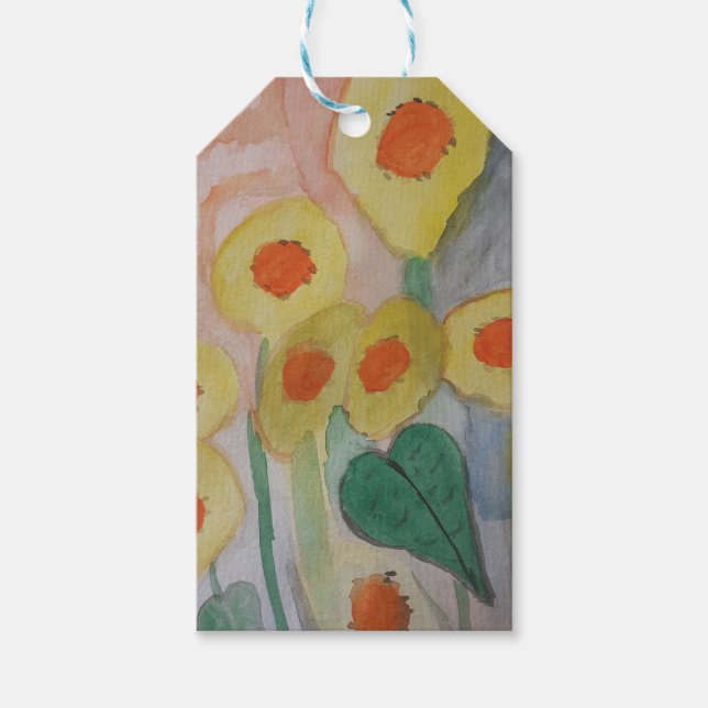 Abstract Sunflowers  Gift Tags (Front)