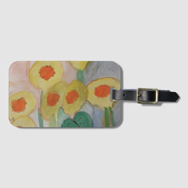 Abstract Sunflowers  Luggage Tag (Front Horizontal)