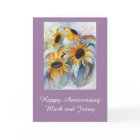 Abstract Sunflowers Personalized Anniversary