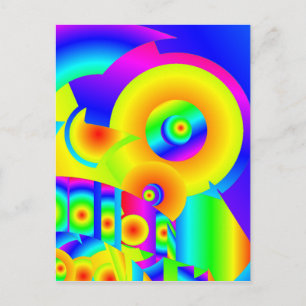 Abstract Sunflowers  Postcard