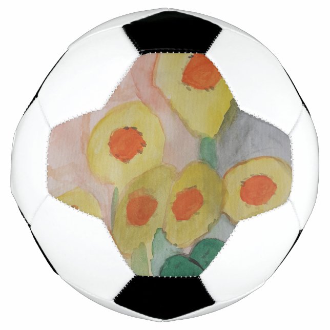 Abstract Sunflowers Soccer Ball (Front)