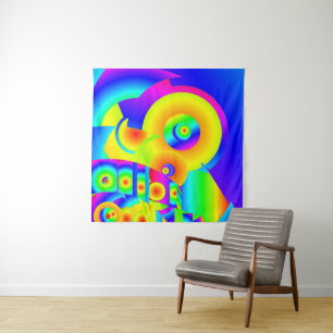 Abstract Sunflowers Tapestry