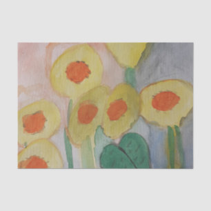 Abstract Sunflowers Tissue Paper