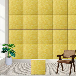 Abstract Sunny Yellow Pattern Ceramic Tile