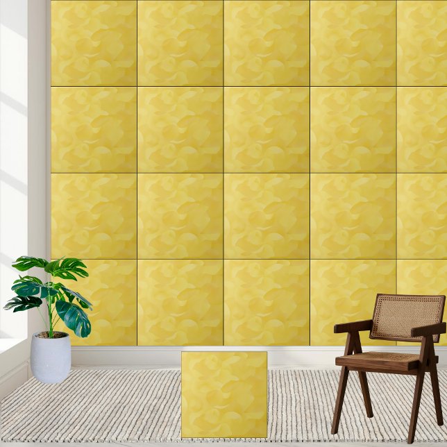 Abstract Sunny Yellow Pattern Ceramic Tile (Abstract Sunny Yellow Pattern Ceramic Tile)