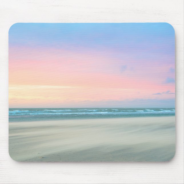 Abstract sunset at the beach in the Hague Mouse Pad (Front)