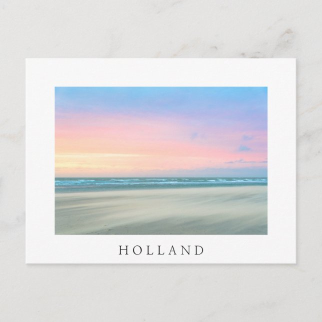 Abstract sunset at the beach in the Hague Postcard (Front)