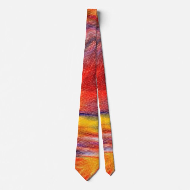 Abstract Sunset Colours Neck Tie (Front)