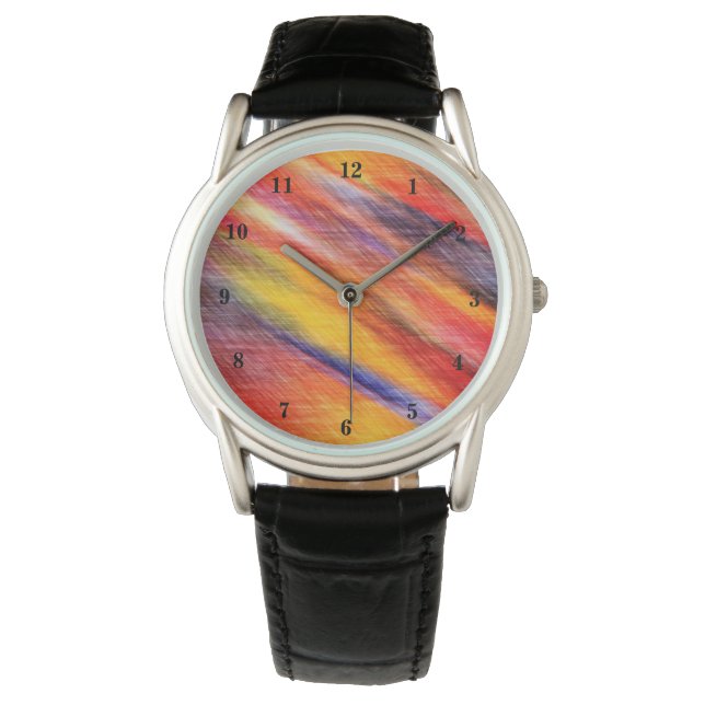 Abstract Sunset Colours Watch (Front)