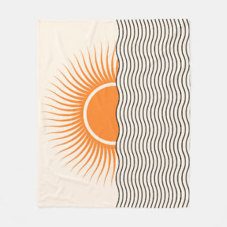 Abstract sunset: geometric boho decor. fleece blanket