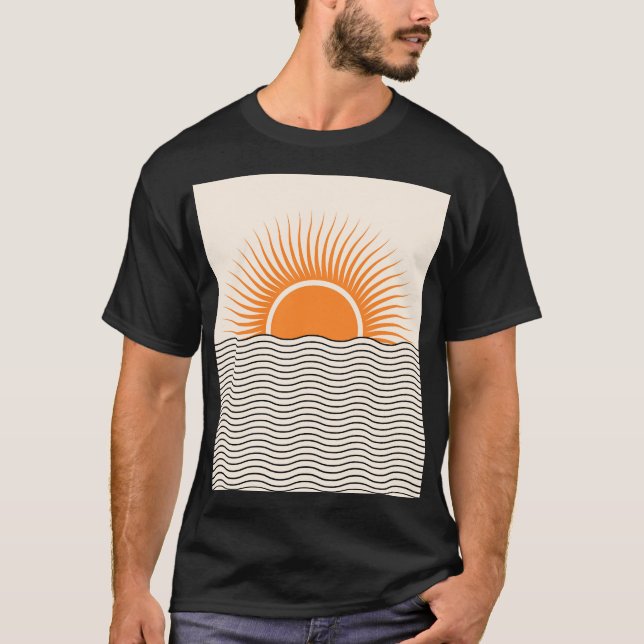 Abstract sunset: geometric boho decor. T-Shirt (Front)