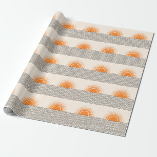 Abstract sunset: geometric boho decor. wrapping paper