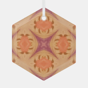 Abstract Sunset   Glass Tree Decoration