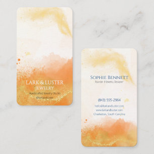 Abstract Sunset & Gold Dust Jewellery Boutique Business Card