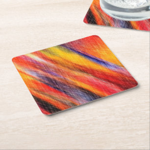 Abstract Sunset Paper Coaster