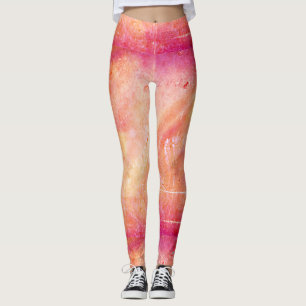 Abstract Sunset Pattern Leggings