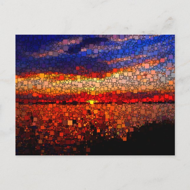 Abstract Sunset Postcard (Front)