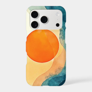 Abstract Sunset Waves Art