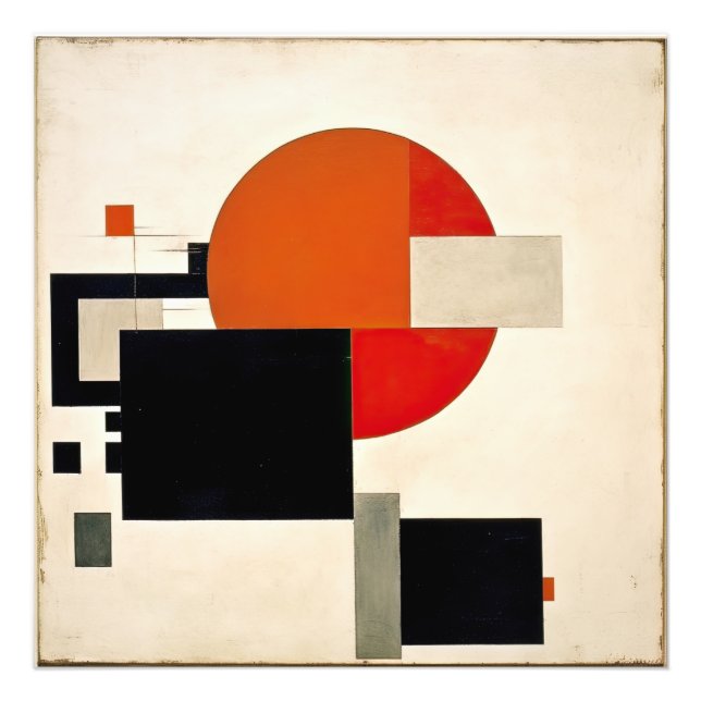 Abstract Suprematism Poster Art (Front)