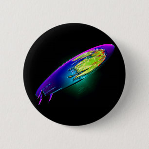 Abstract Surboard 6 Cm Round Badge