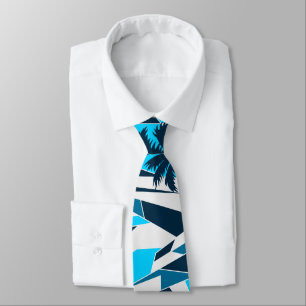 Abstract surf pattern tie