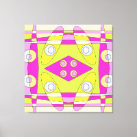 Abstract Surfing Bright Pink Green Bubblegum