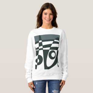 Abstract Surfing Grey White Sweatshirt