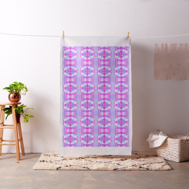 Abstract Surfing Hot Pink Purple Fabric (In Situ)