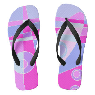 Abstract Surfing Hot Pink Purple Jandals