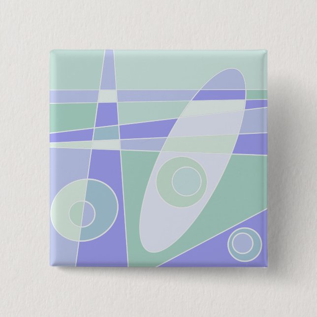 Abstract Surfing Pastel Purple Green 15 Cm Square Badge (Front)