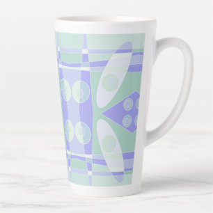 Abstract Surfing Pastel Purple Green Latte Mug