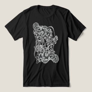 Abstract Surrealistic Black and White Modern Art Tri-Blend Shirt
