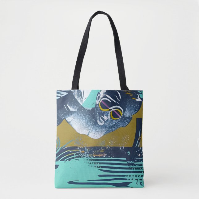 Abstract Swimmer Tote Bag (Front)