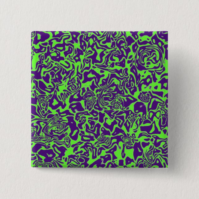 Abstract Swirl 15 Cm Square Badge (Front)
