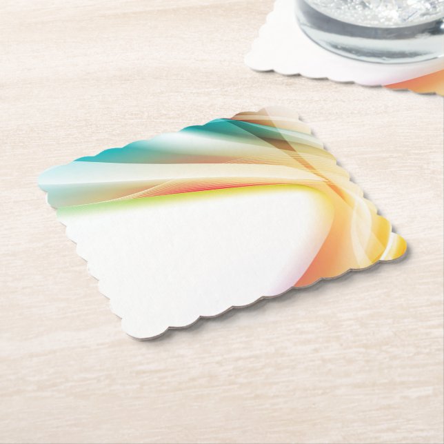 Abstract Swirl 2 Paper Coaster (Angled)