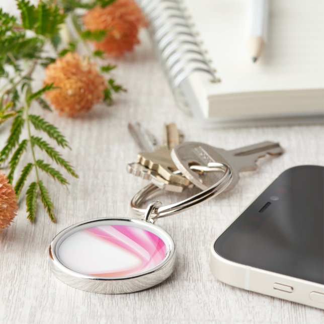 Abstract Swirl 3 Key Ring (Side)