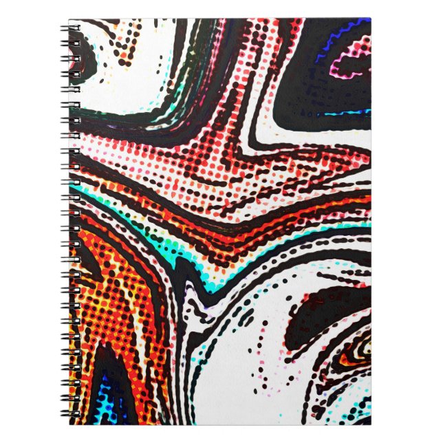 Abstract swirl background. Liquid paint texture in Notebook (Front)