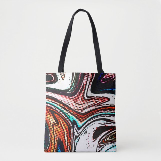 Abstract swirl background. Liquid paint texture in Tote Bag (Front)