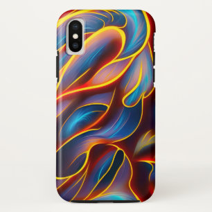 Abstract Swirl Blue Red Flames Case-Mate iPhone Case