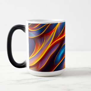 Abstract Swirl Blue Red Flames Magic Mug