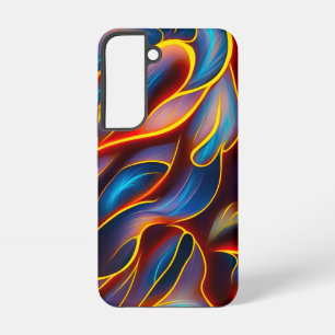 Abstract Swirl Blue Red Flames Samsung Galaxy Case