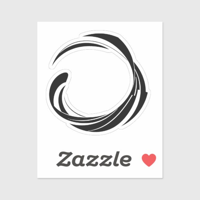 Abstract Swirl Circle Design – curved ring artwork (Sheet)