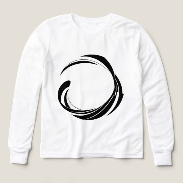 Abstract Swirl Circle Design – curved ring artwork (Design Front)