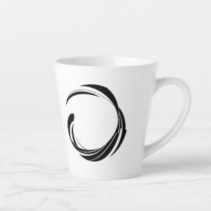 Abstract Swirl Circle Design – curved ring artwork Latte Mug