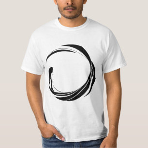 Abstract Swirl Circle Design – curved ring artwork T-Shirt