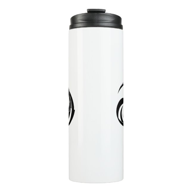 Abstract Swirl Circle Design – curved ring artwork Thermal Tumbler (Front)